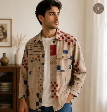 Printed Patchwork Jacket