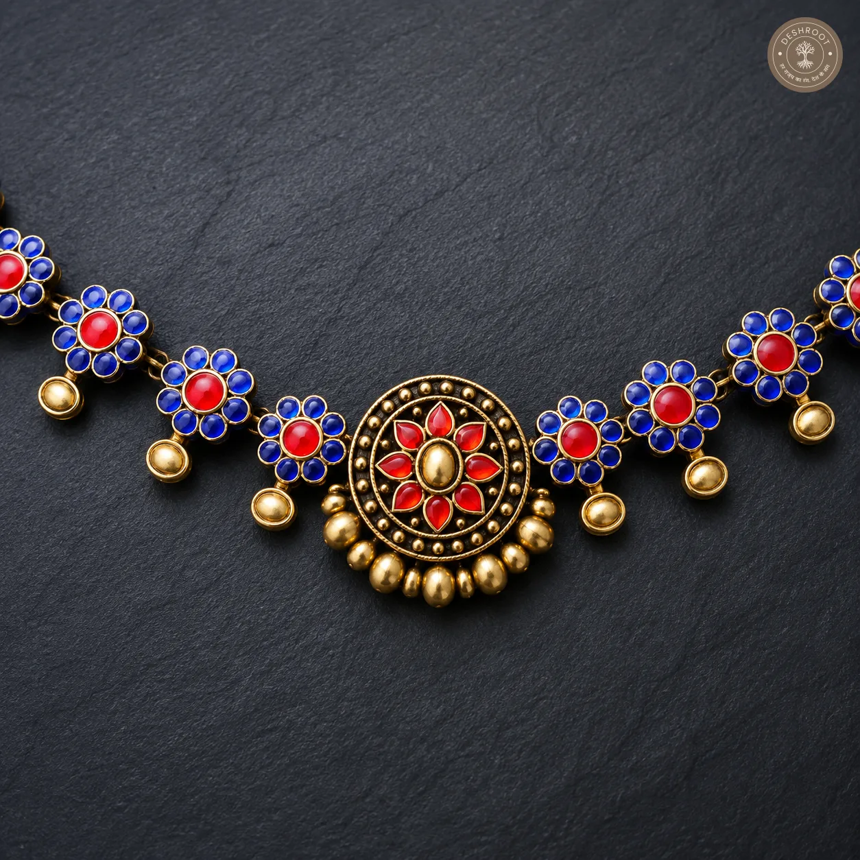 Nilavoli Terracotta Necklace | Handcrafted Tamil Nadu Terracotta Jewellery