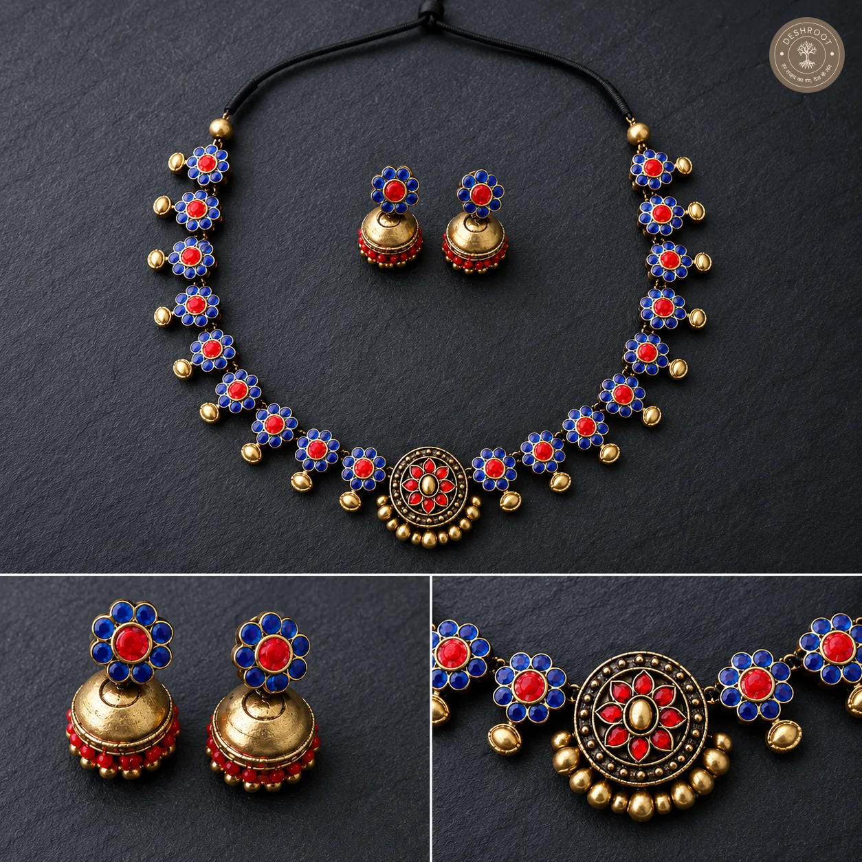Nilavoli Terracotta Necklace | Handcrafted Tamil Nadu Terracotta Jewellery