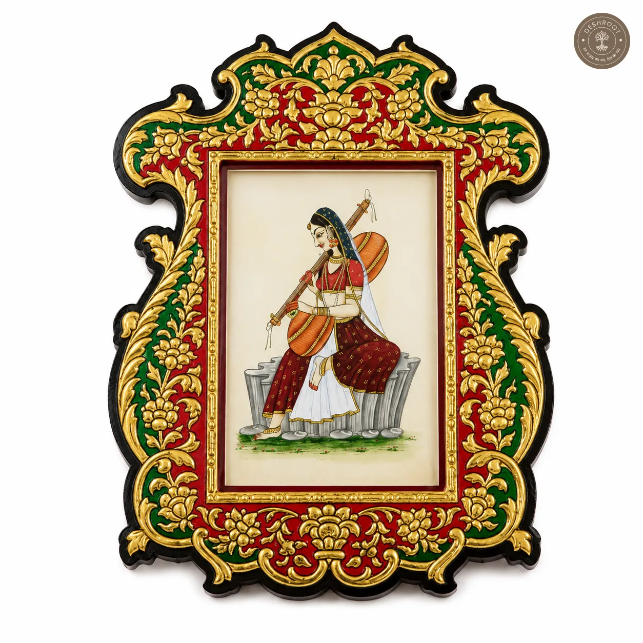 Rajput Lady Playing the Tanpura