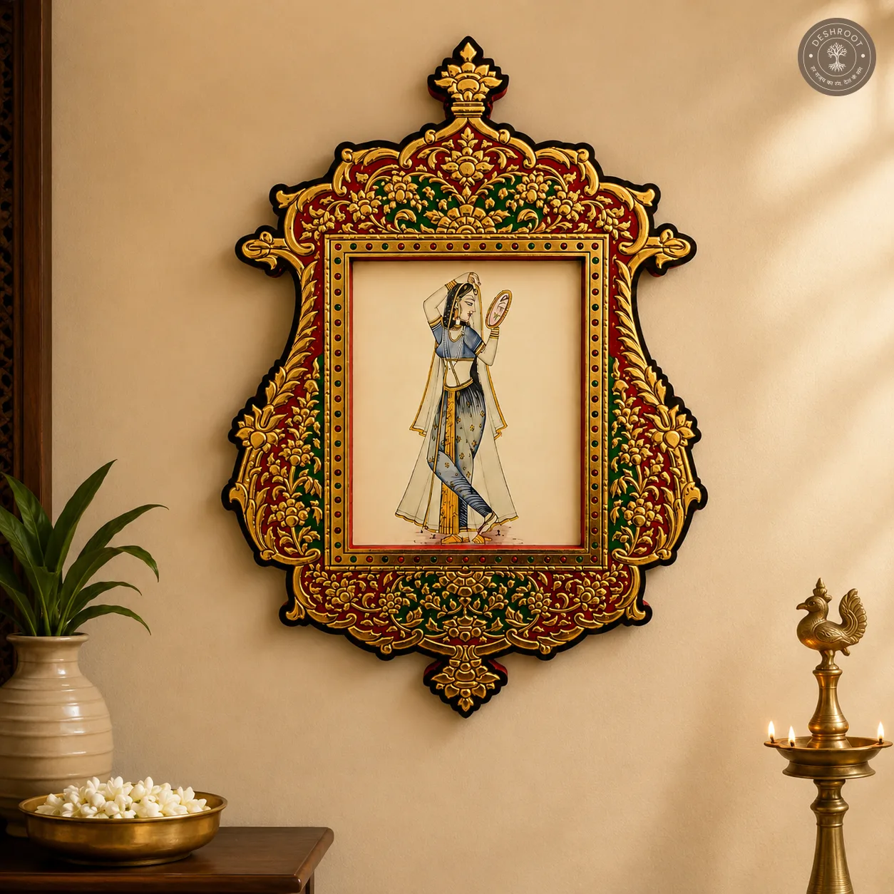 Rajput Princess with Mirror