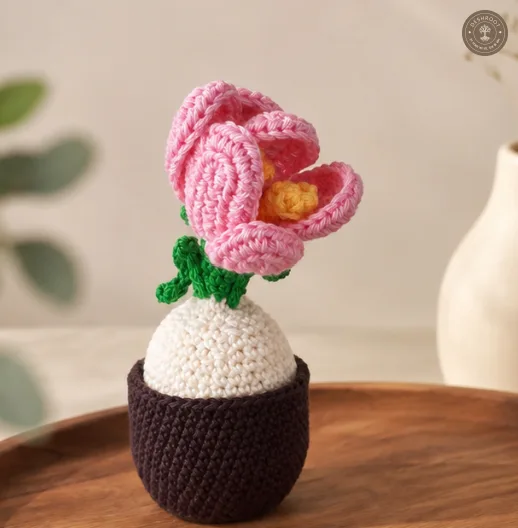 Crochet Adenium Desk Buddy