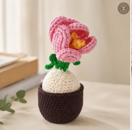 Crochet Adenium Desk Buddy