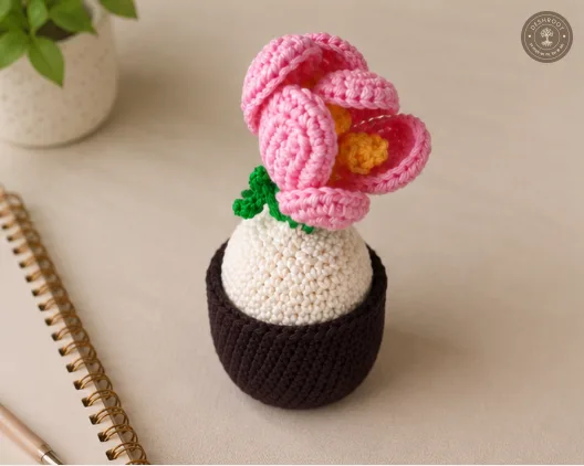 Crochet Adenium Desk Buddy