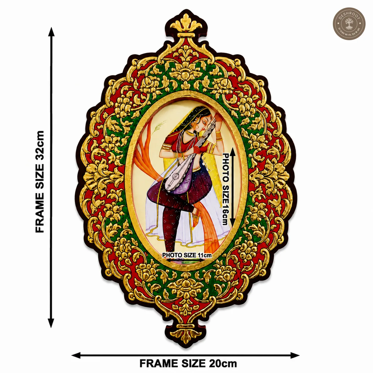 Handmade Usta Golden Art Decorative Frame