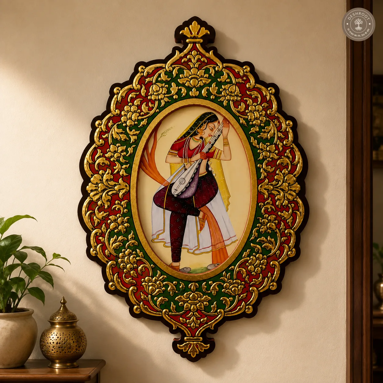 Handmade Usta Golden Art Decorative Frame