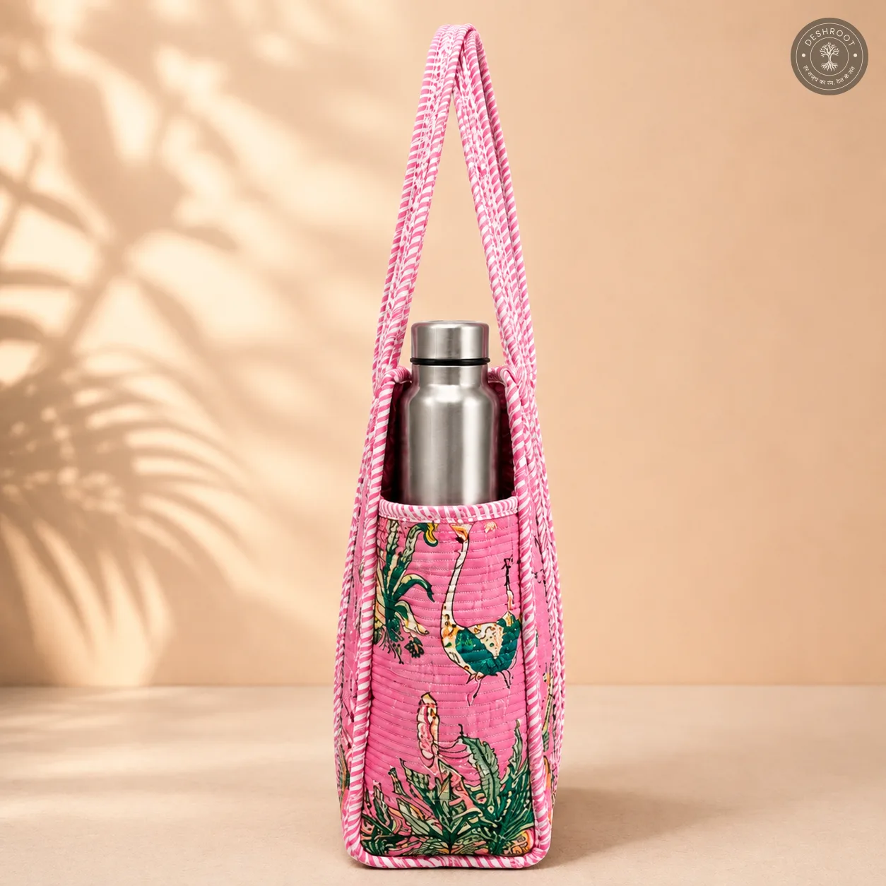 Pink Jungle Safari Printed Multipurpose Shoulder Bag for Women