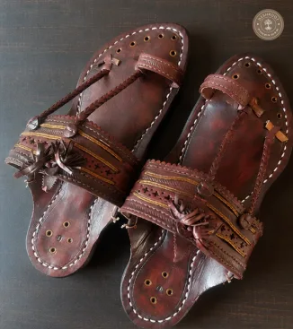 Original Kolhapuri Karkar (Soundwali) Leather Chappal for Men