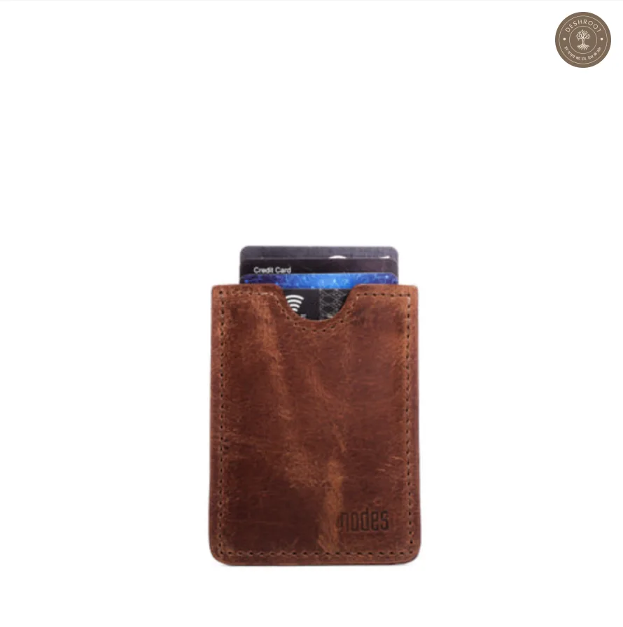 Trustee Vertical Leather Card Wallet