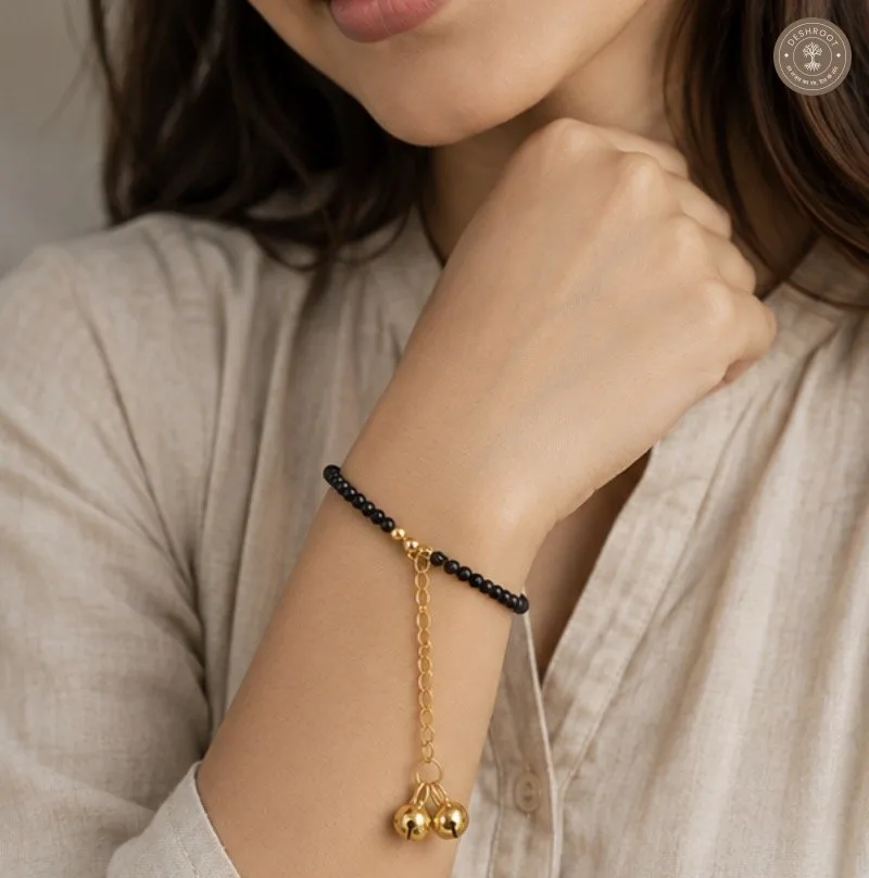 Crystal Bead Gold Charm Bracelet (combo)