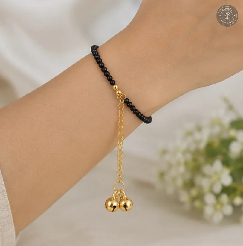 Crystal Bead Gold Charm Bracelet (combo)