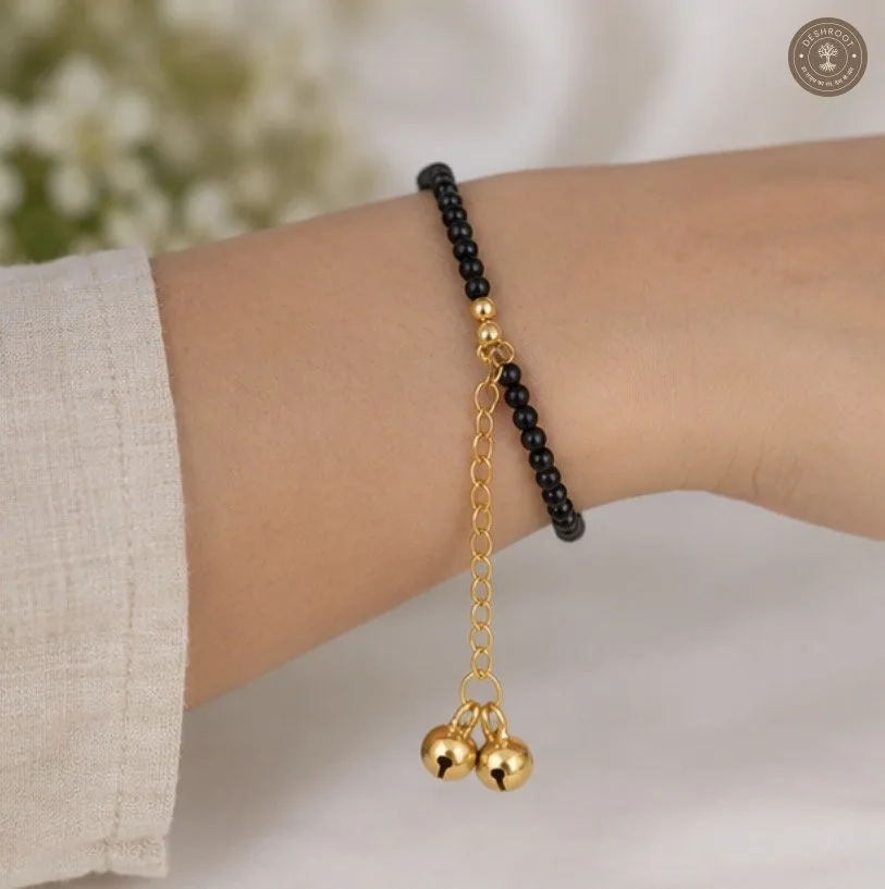 Crystal Bead Gold Charm Bracelet (combo)