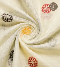 Elegant Floral Print Unstitched Dress Material with Printed Dupatta (2 piece set)