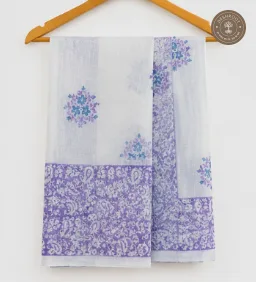 Lavender Purple Paisley Printed 2-Piece Dress Material Set