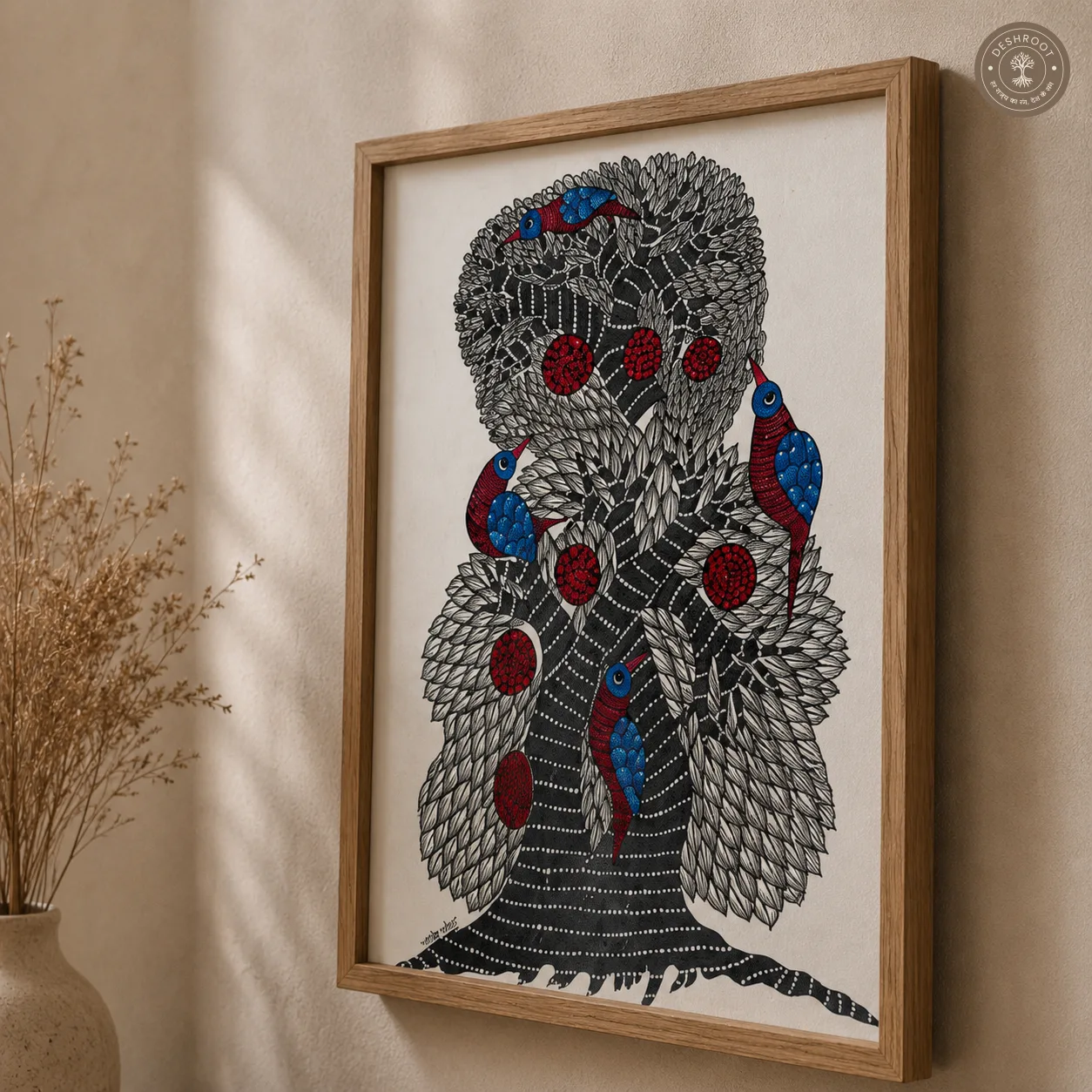 Gond Vanraag Birds of Life Painting
