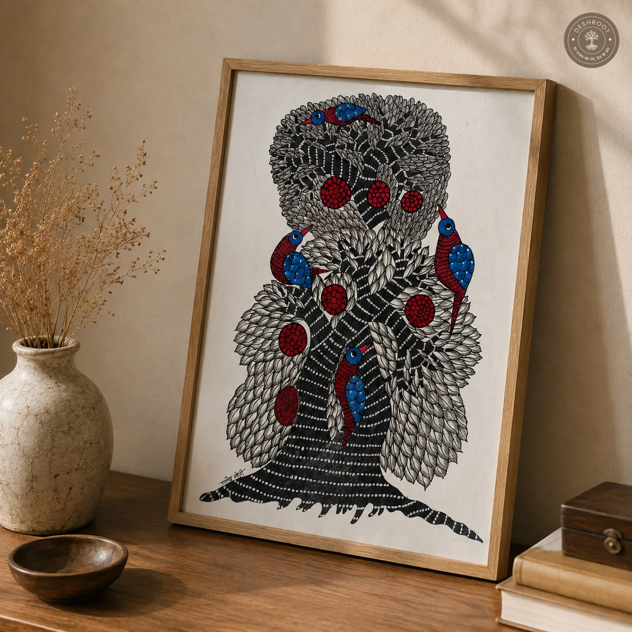 Gond Vanraag Birds of Life Painting