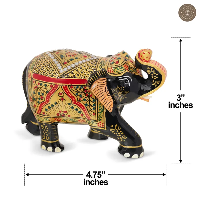 Elephant Reg Embose  Stone – Handcrafted Wooden Decorative Showpiece