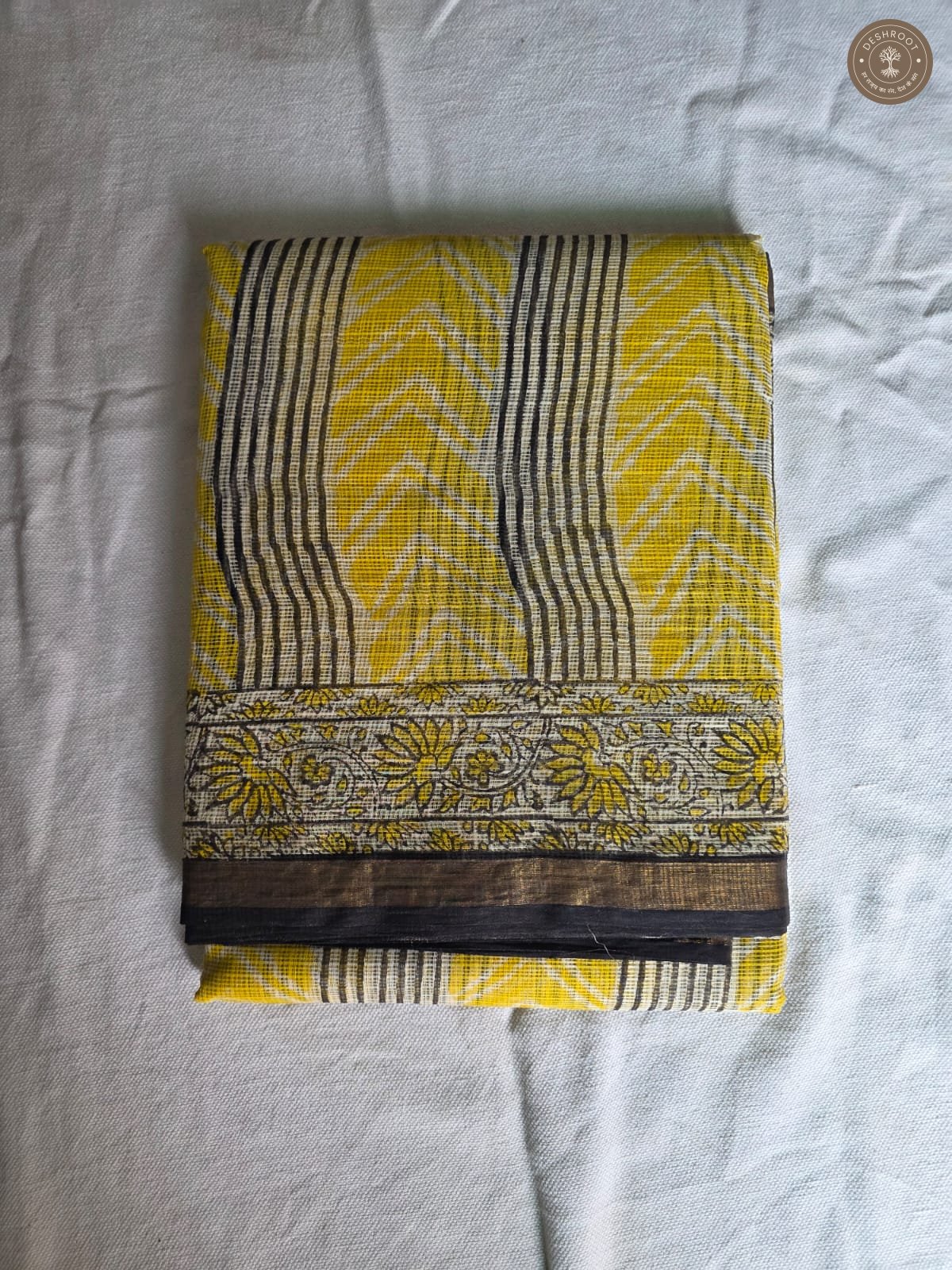Hand Block Printed Kota Doriya Saree for Women | Lightweight Traditional Indian Saree with Blouse Piece