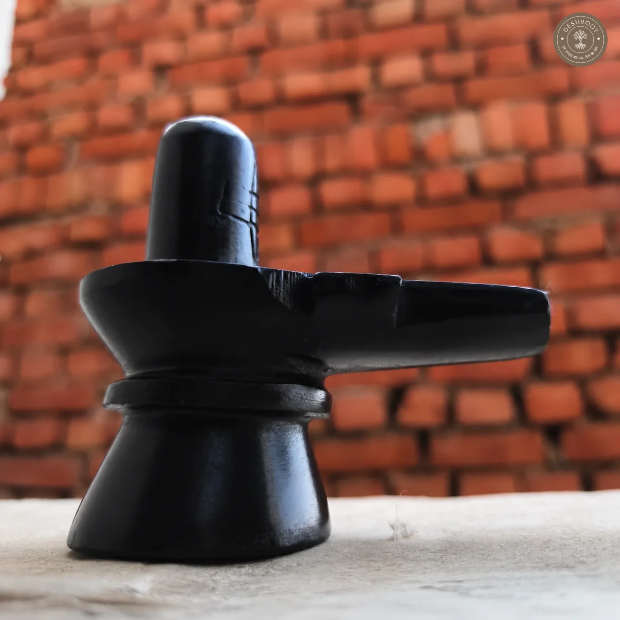 Handcrafted Black Marble Shiva Lingam with Yoni Base