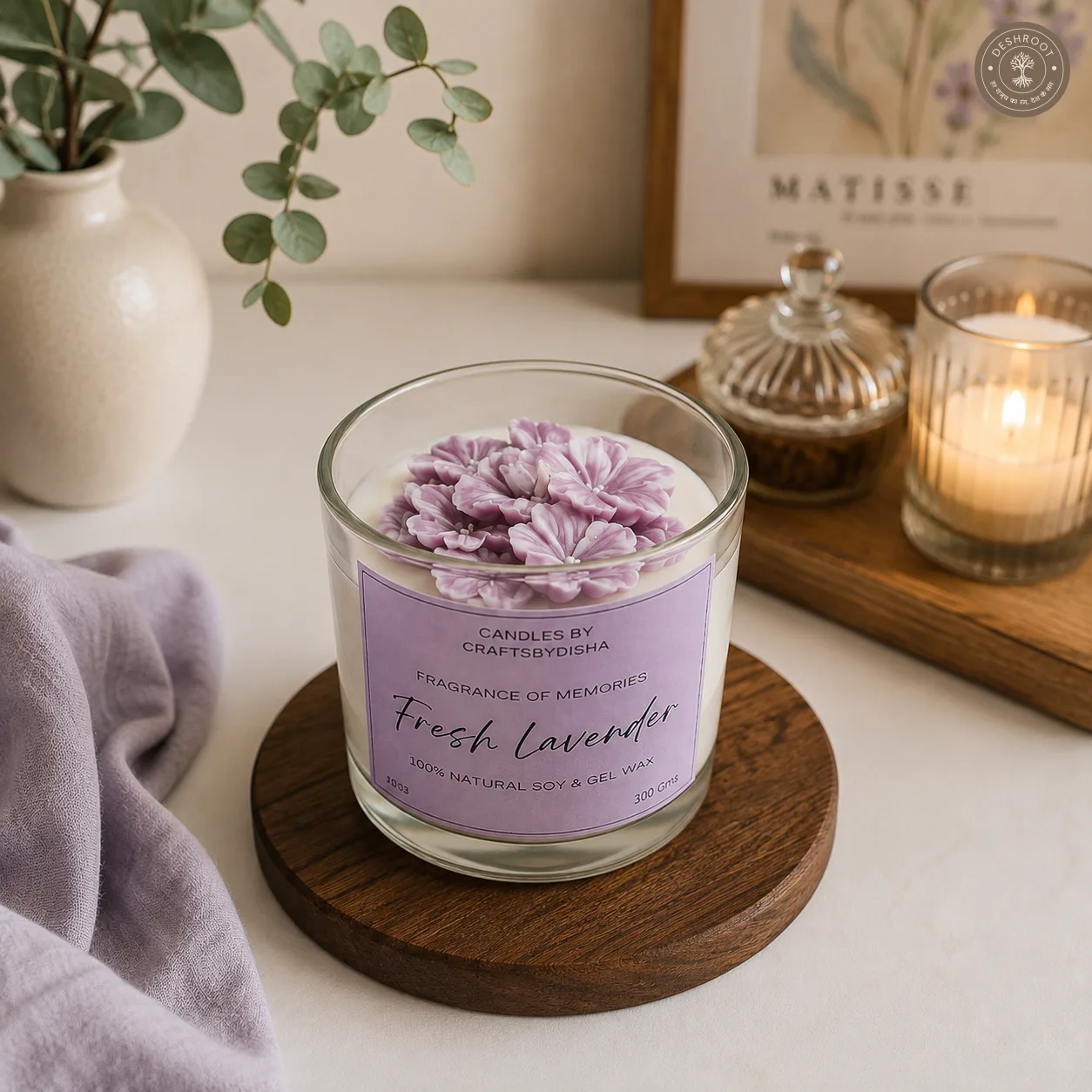 Lavender Blossom Aromatherapy Candle