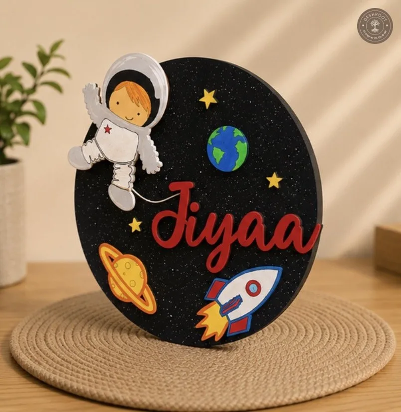 Space theme nameboard for kids -2