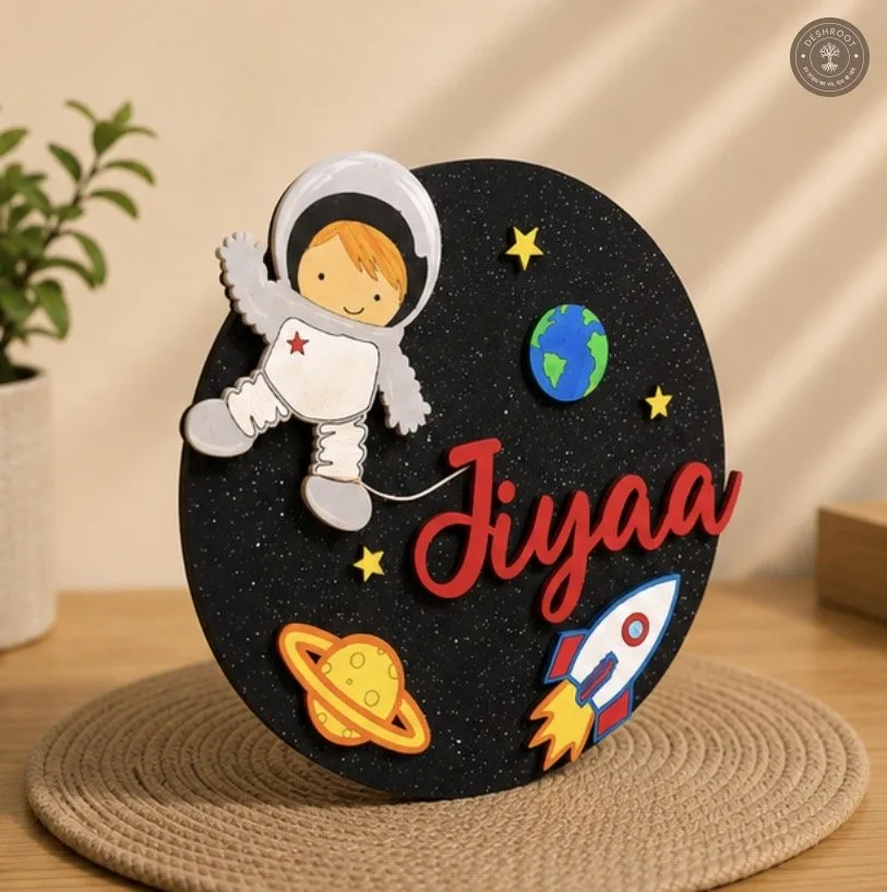 Space theme nameboard for kids -2