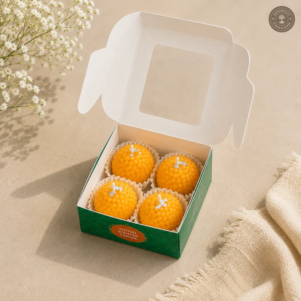 Mithai Ladoo Scented Candle Box