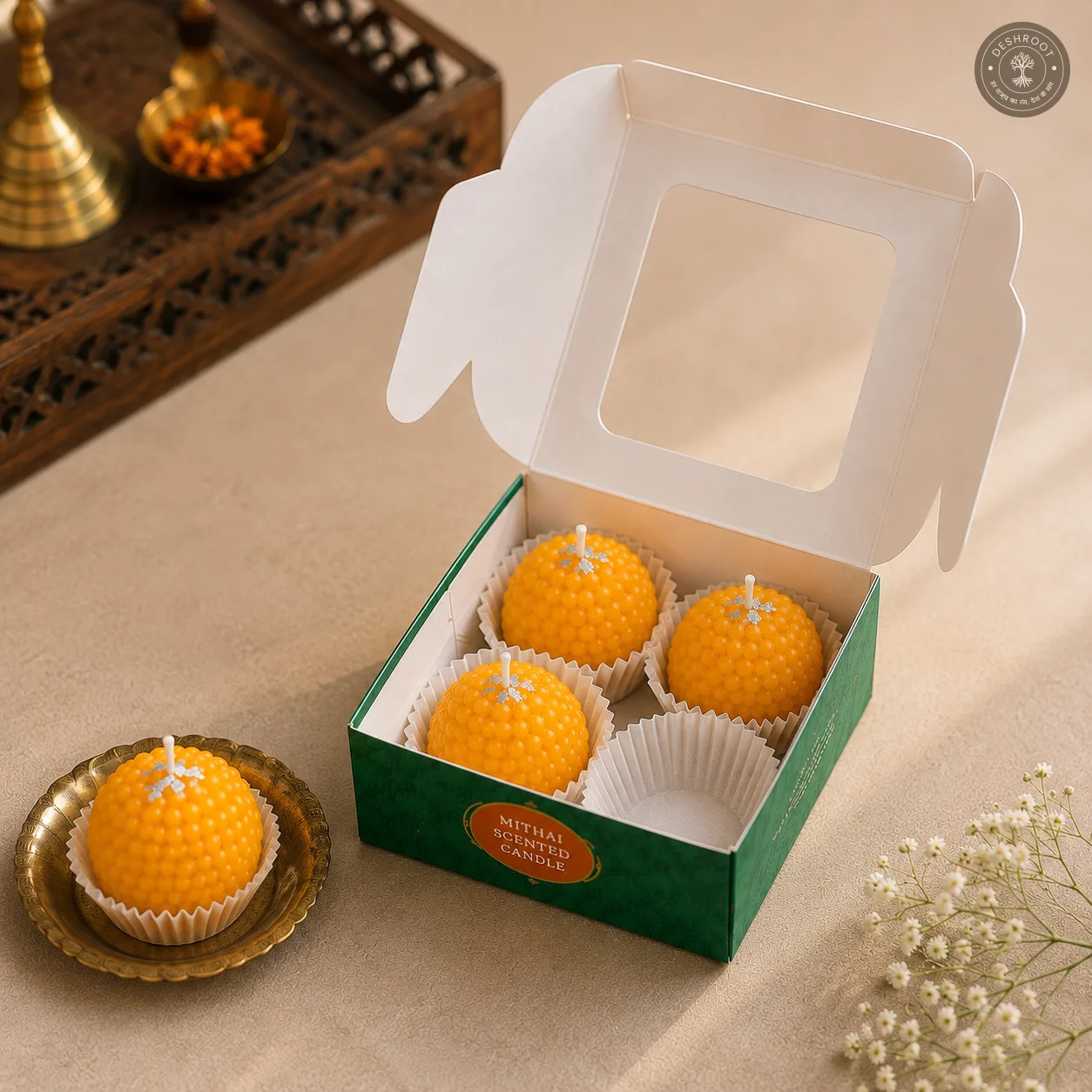 Mithai Ladoo Scented Candle Box
