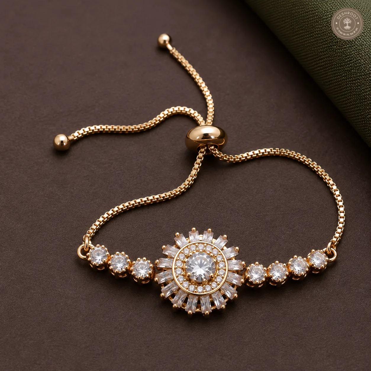 Aurelia Gold Radiance Adjustable AD Bracelet