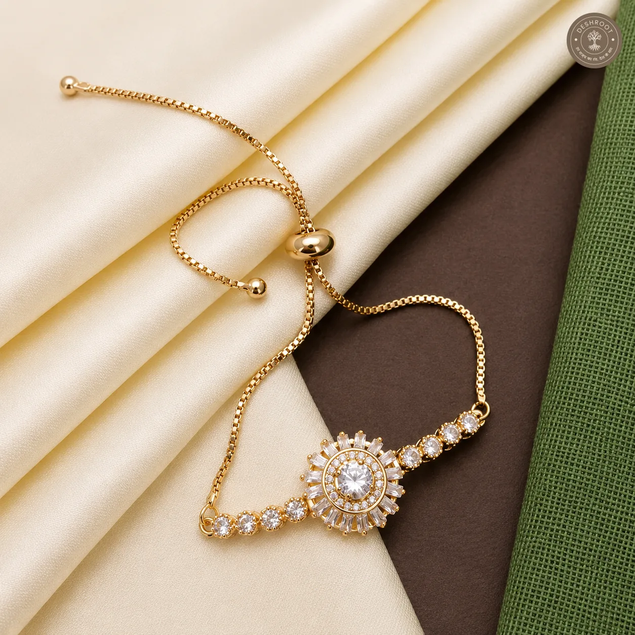 Aurelia Gold Radiance Adjustable AD Bracelet