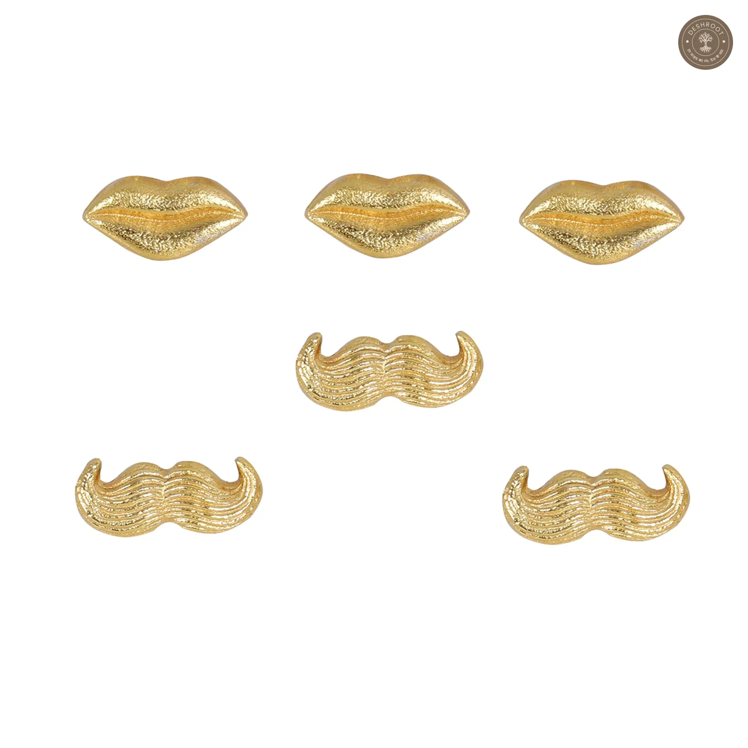 Lips & Mouctache Napkin RIng Set of 6