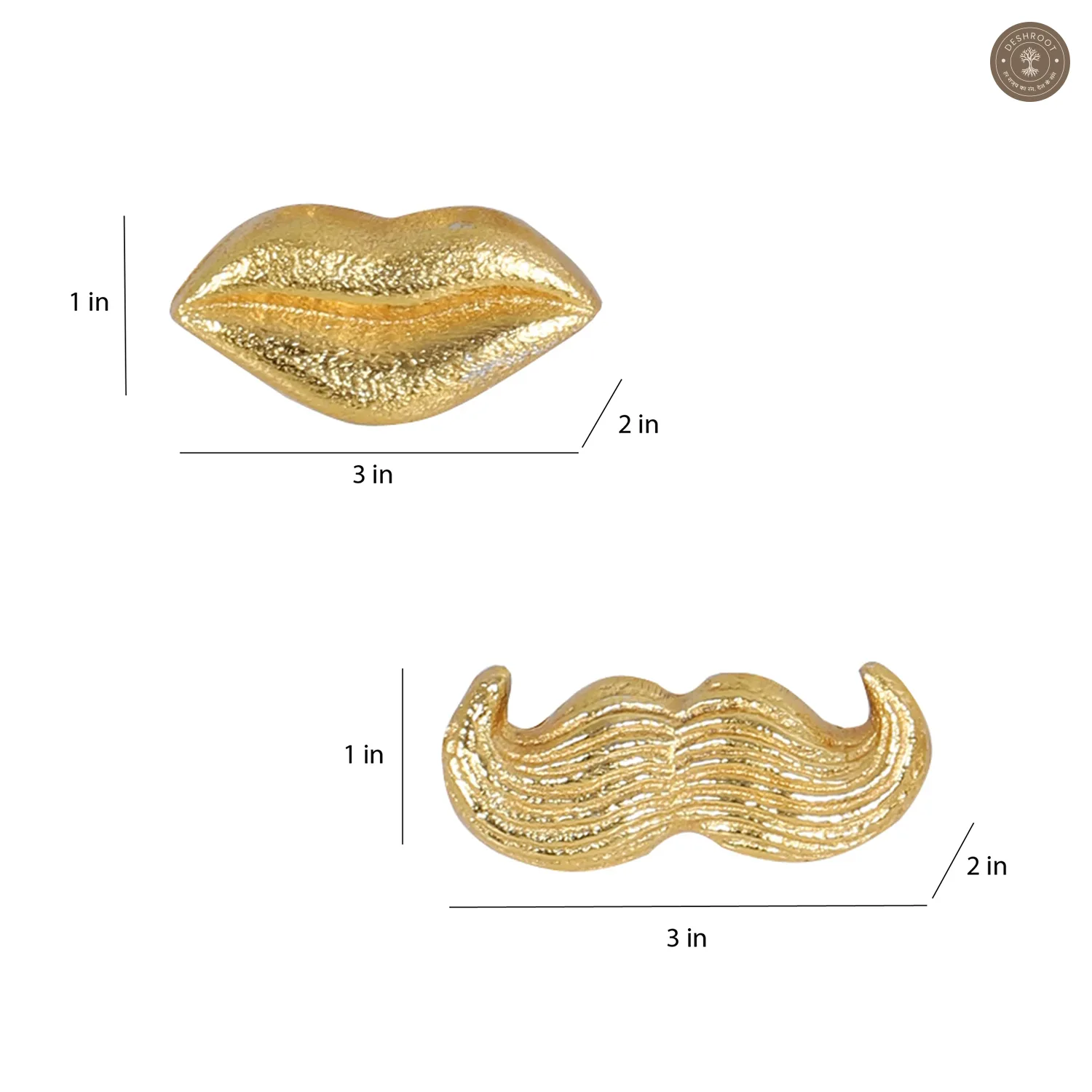 Lips & Mouctache Napkin RIng Set of 6