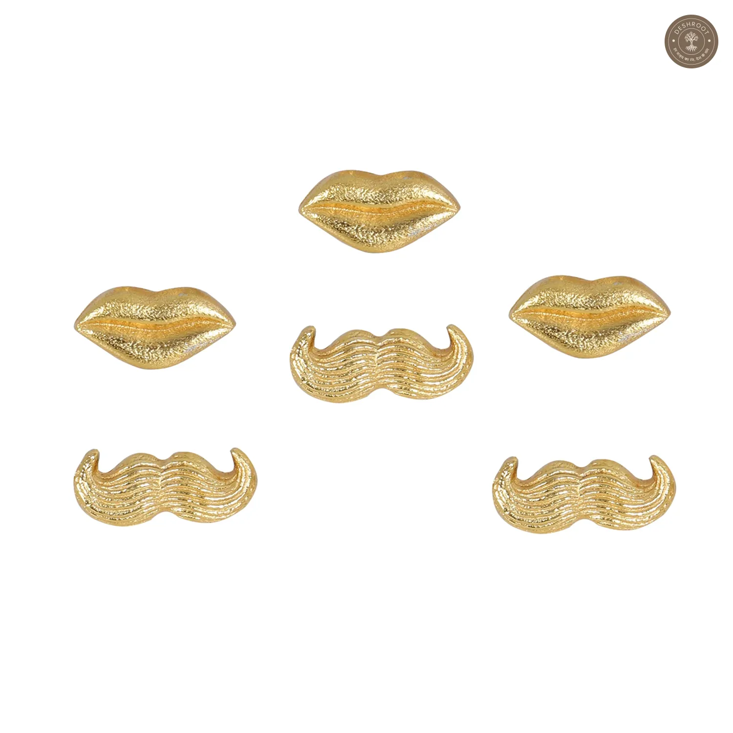 Lips & Mouctache Napkin RIng Set of 6