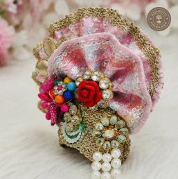 Laddu Gopal No. 5 Designer Floral Mukut