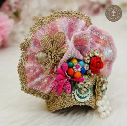 Laddu Gopal No. 5 Designer Floral Mukut