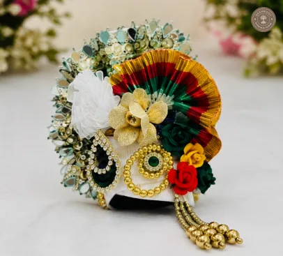 Laddu Gopal No. 5 Designer Multicolour Mukut