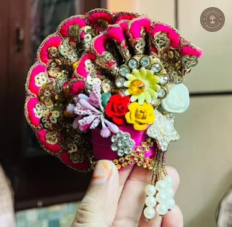 Royal Pink Floral Designer Crown
