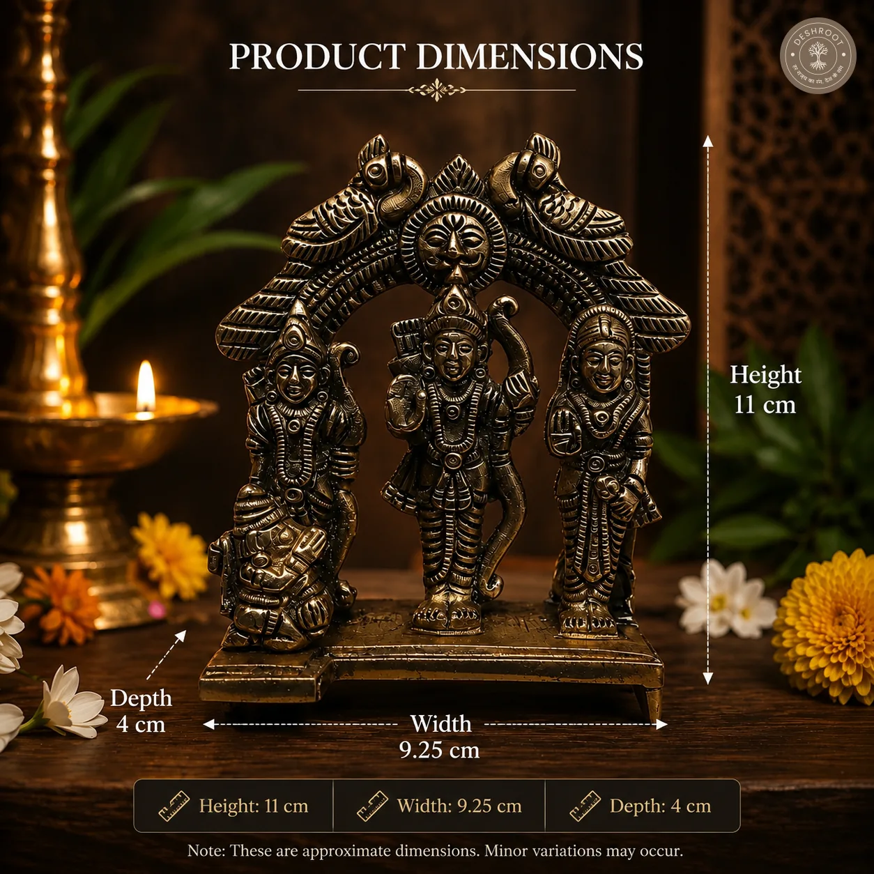Handcrafted Brass Ram Darbar Idol