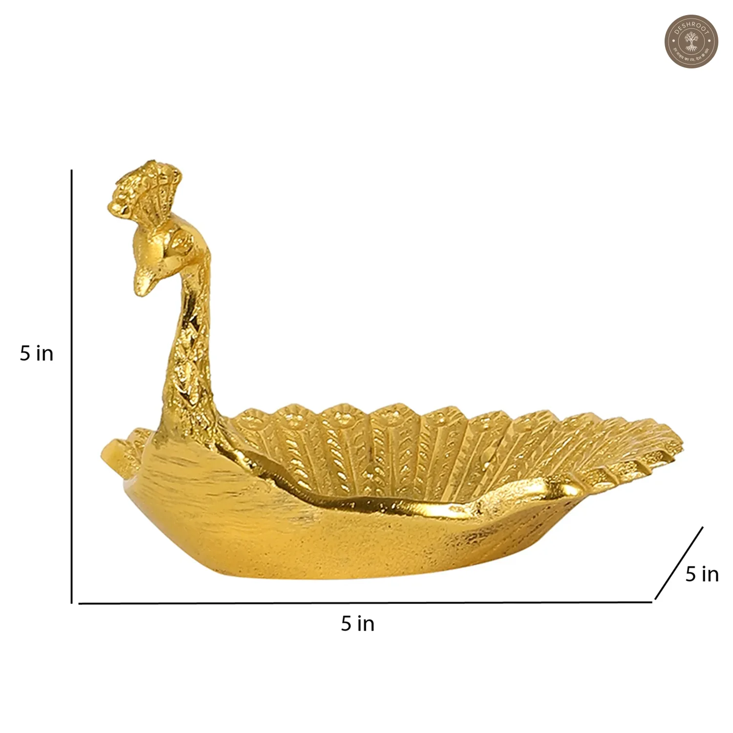 Peacock Aluminium Platter Set of 2
