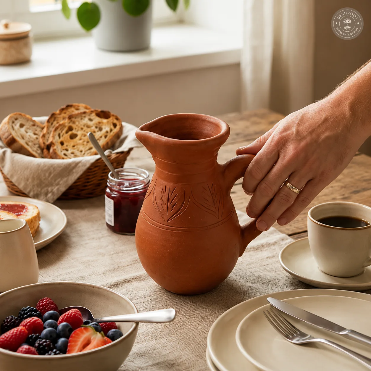 Handcrafted Terracotta Water Pitcher