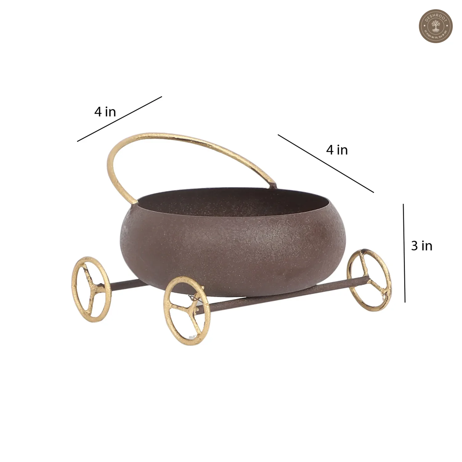 Round Bowl Snacks Platter With Wheels