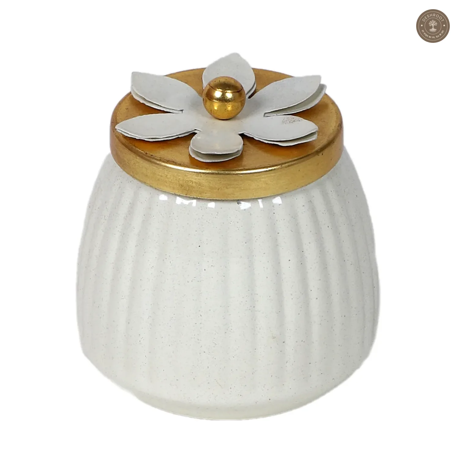 WHite & Gold Dry Fruits Bowl Set of 2