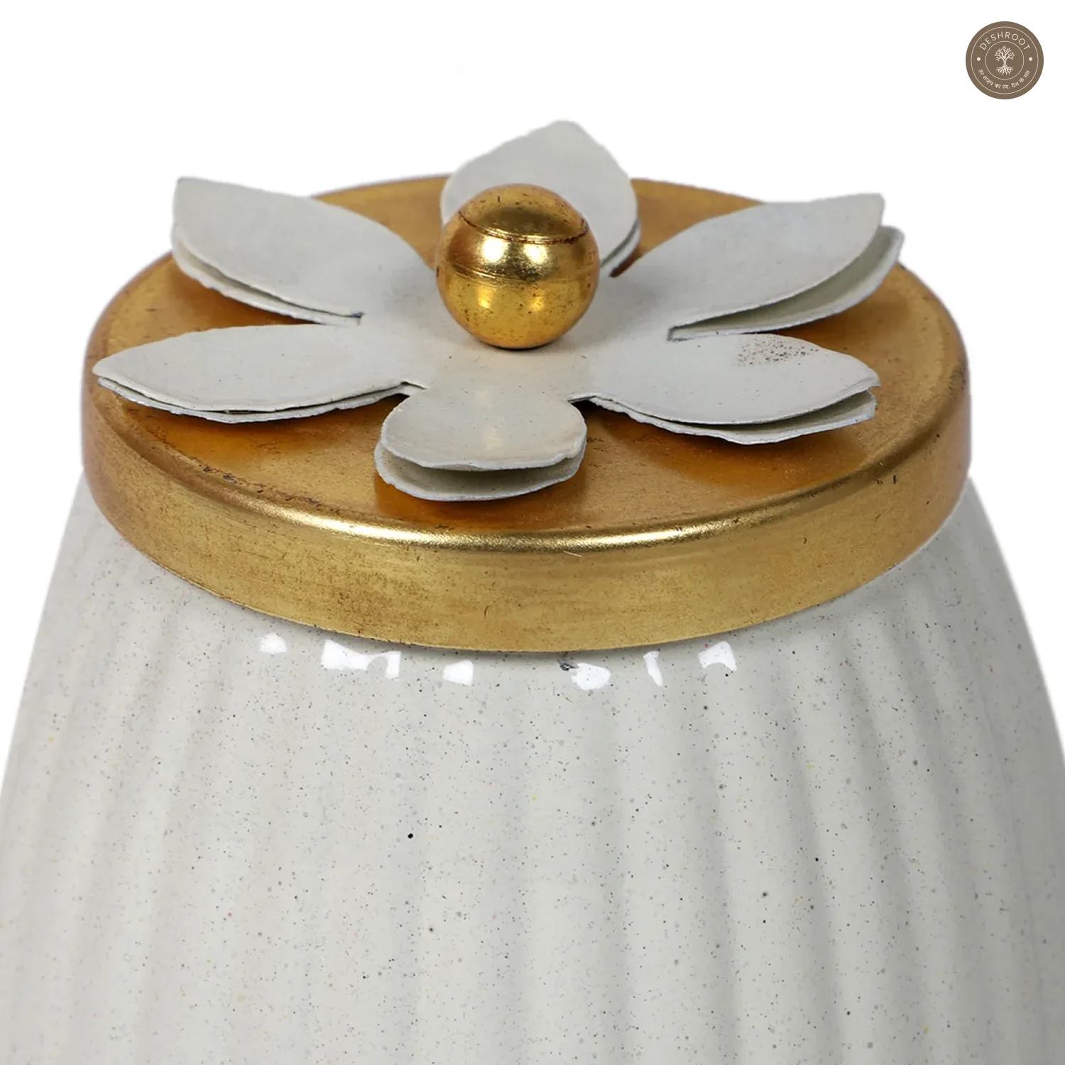 WHite & Gold Dry Fruits Bowl Set of 2