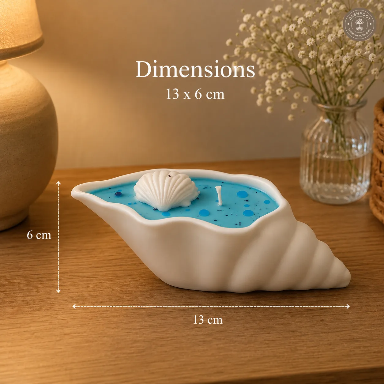Handcrafted Ocean Breeze Seashell Candle