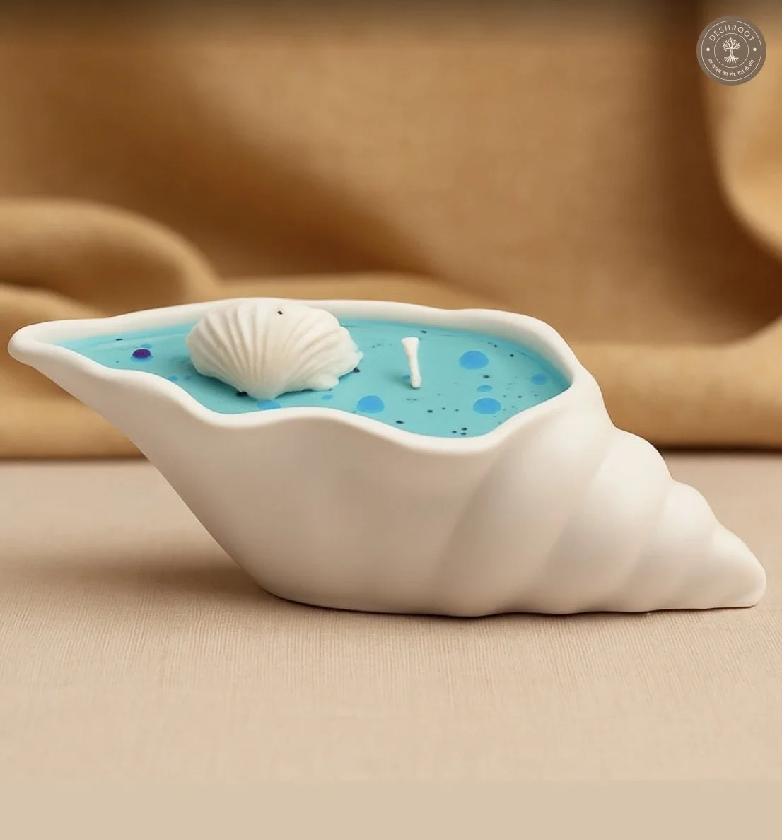 Handcrafted Ocean Breeze Seashell Candle