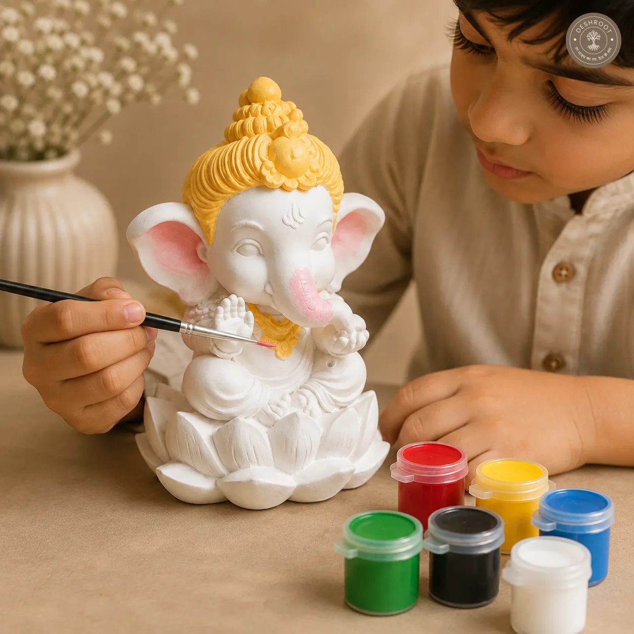 Handcrafted Little Ganesha DIY Painting Kit – Kids Art & Craft Activity