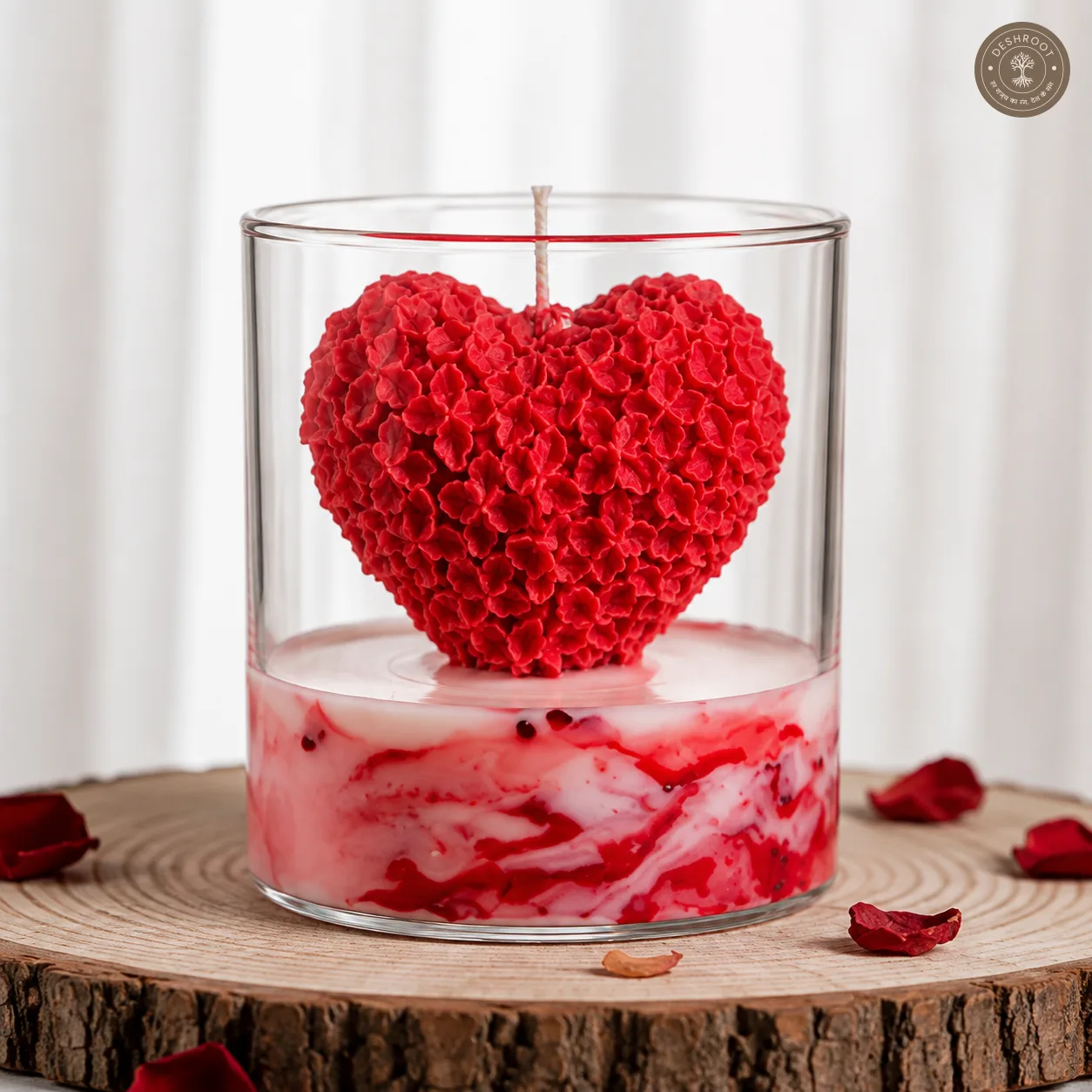 Heartful Love Glass Jar Candle