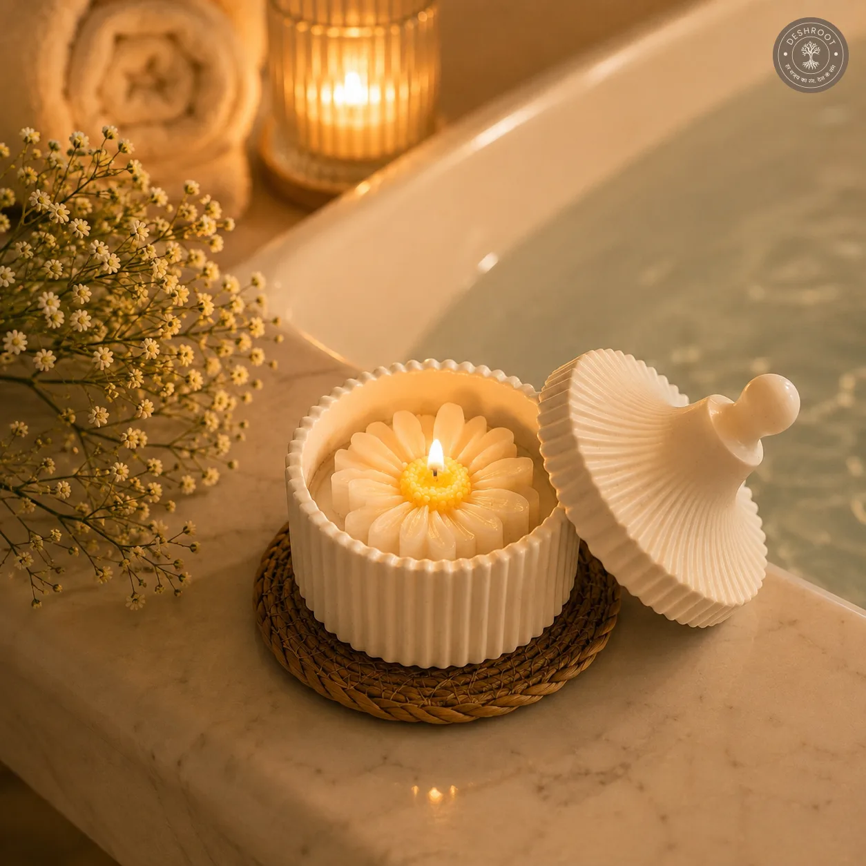 Handcrafted Daisy POP Jar Candle