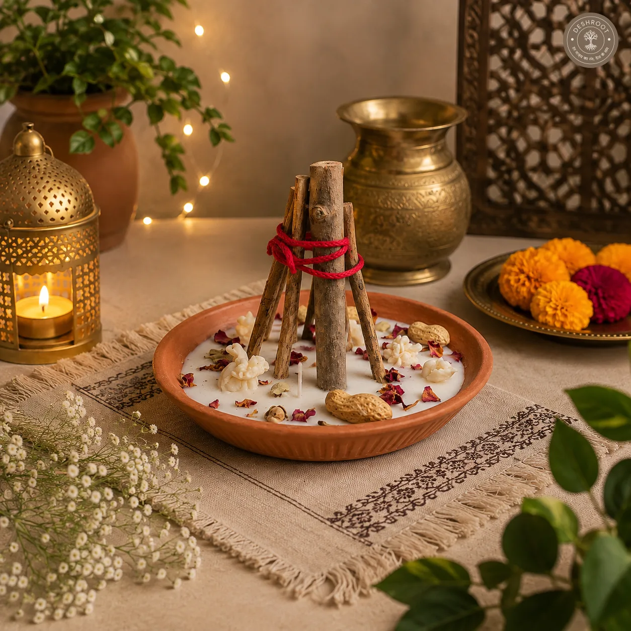 Traditional Lohri Bonfire Candle