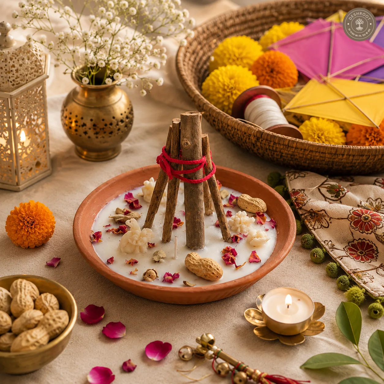 Traditional Lohri Bonfire Candle
